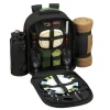 Picnic at Ascot 080X-FO Eco Picnic Backpack w-blanket for 2 - Forest