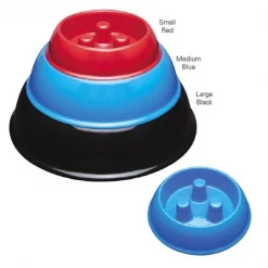 Plastic Slow Feeder Bowl ZX7082 14 Plastic Slow Feeder Bowl 12oz Red