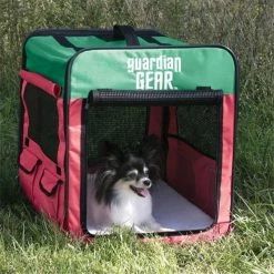 Pet Pals ZA420 24 Guardian Gear Collapsible Crate Sm Pink-Green S