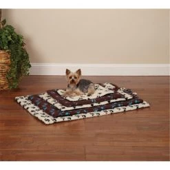 Pet Pals ZA205 17 31 Slumber Pet Pawprint Crate Mat Xsm Chocolate