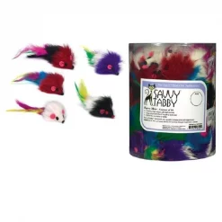 Savvy Tabby US1612 84 ST Furry Mice Canister 84/Pcs