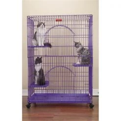 Petpath Foldable Cat Cage 35.5Lx24Wx48 Ivory S