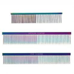 Master Grooming Tools TP5208 18 MGT Rainbow Greyhound Comb Face/Finishing