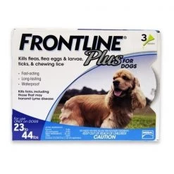 MERIAL 004FLTSP-23-44 Frontline Plus Flea & Tick for Dogs 23-44 lbs 3 Month