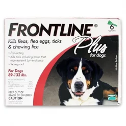 MERIAL 004FLTSP6-89-132 Frontline Plus Flea & Tick for Dogs 89-132 lbs 6 Month