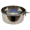 QT Dog 010CL-SCC20 Stainless Steel Coop Cups With Steel Clamp Holders