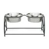 Pet Store Pros RDB7M Raised Double Butterfly Diner- 2 Qt.
