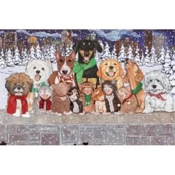 Pipsqueak Productions C514 Mix Dog With Cat Holiday Boxed Cards