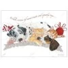 Pipsqueak Productions C534 Mix Dog With Cat Holiday Boxed Cards