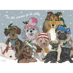 Pipsqueak Productions C541 Mix Dog Holiday Boxed Cards