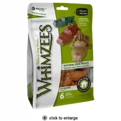 Paragon 154044 12.7 oz Whimzees Alligator Dental Dog Treats; Large