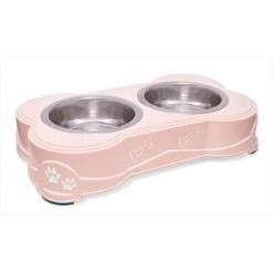 Loving Pets 430911 Dolce Double Diner Pink Qt