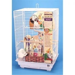 Penn-Plax Penn Plax BCK4 Medium Bird Kit in White / Square