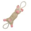Pet Life DT7PK Jute And Rope Plush Pig Pet Toy - Pink; One Size