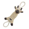 Petpurifiers Jute And Rope Plush Cow Pet Toy - Brown; One Size