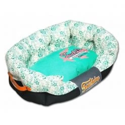 Pet Life PB48BLLG Touchdog Floral-Galore Ultra-Plush Rectangular Rounded Designer Dog Bed; Large