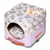 Pet Life PB49PLLG Touchdog Floral-Galore Convertible and Reversible Squared Dog House Bed; Large