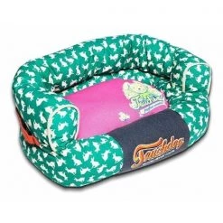 Pet Life PB61GNPKLG Touchdog Lazy-Bones Rabbit-Spotted Premium Easy Wash Couch Dog Bed; Large