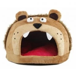Pet Life PB8LTBRLG Roar Bear Snuggle Plush Polar Fleece Pet Bed; Light Brown