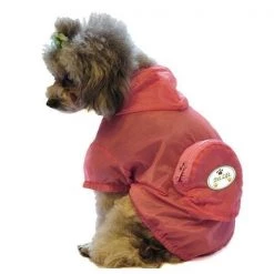 Pet Life R7PKSM Ultimate Waterproof Thunder-Paw Adjustable Travel Dog Raincoat; Small