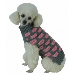Petpurifiers Fashion Weaved Heavy Knit Turtle Neck Dog Sweater; Extra Small