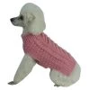 Pet Life SW11PKLG Swivel-Swirl Heavy Cable Knitted Fashion Designer Dog Sweater; Large