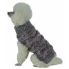 Petpurifiers Royal Bark Heavy Cable Knitted Designer Fashion Dog Sweater; Large