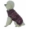 Petpurifiers Royal Bark Heavy Cable Knitted Designer Fashion Dog Sweater; Large