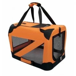 Pet Life H2ORMD Orange 360 Degrees Vista Folding Soft Crate - MD