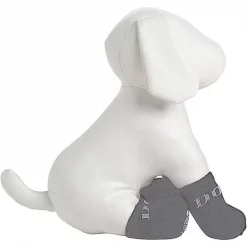 Pet Life F22GYMDLG Large Rubberized Dog Socks - Blue and White