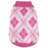 Peticare Argyle Style Ribbed Fashion Pet Sweater