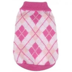 Peticare Argyle Style Ribbed Fashion Pet Sweater