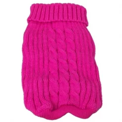 Pet Life LLC SW2PKMD Heavy Cotton Rib-Collared Pet Sweater