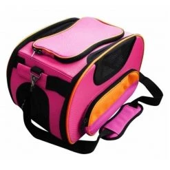 Pet Life B36PKLG Airline Approved Sky-Max Modern Collapsible Pet Carrier; Pink - Large