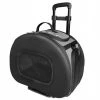 Pet Life B51BKMD Tough-Shell Wheeled Collapsible Final Destination Pet Carrier; Black - Medium