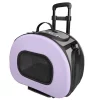 Pet Life B51PLMD Tough-Shell Wheeled Collapsible Final Destination Pet Carrier; Purple - Medium