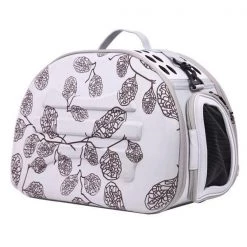 Pet Life B52LGYMD Narrow Shelled Lightweight Collapsible Military Grade Transportable Designer Pet Carrier; Gray - Medium