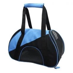 Pet Life B56BLMD Airline Approved Zip-N-Go Contoured Pet Carrier; Blue - Medium