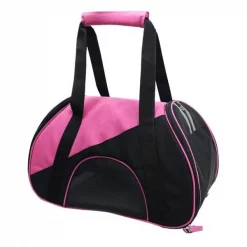Pet Life B56PKMD Airline Approved Zip-N-Go Contoured Pet Carrier; Pink - Medium