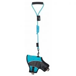 Pet Life HA21LBLMD Touchdog Reflective-Max 2-In-1 Premium Performance Adjustable Dog Harness And Leash; Light Blue - Medium