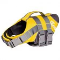 Pet Life HA3YLMD Helios Splash-Explore Outer Performance 3M Reflective And Adjustable Buoyant Dog Harness; Yellow - Medium