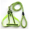 Pet Life LS3GNSM Reflective Stitched Easy Tension Adjustable 2-in-1 Dog Leash and Harness; Green - Small