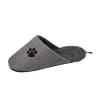 Pet Life PB12GYLG Slip-On Fashionable Slipper Dog Bed; Gray - Large