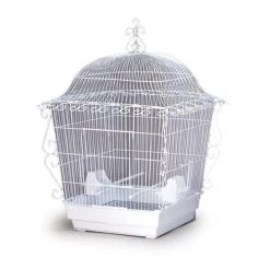 Bpf Jumbo Scrollwork Cage - White