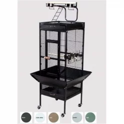 Bpf 18 in. x 18 in. x 57 in. Wrought Iron Select Cage - Black