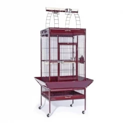 Prevue Pet Products 3152RED 24 in. x 20 in. x 60 in. Wrought Iron Select Cage - Garnet Red