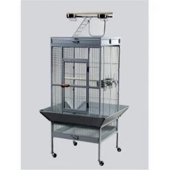 Prevue Pet Products 3152W 24 in. x 20 in. x 60 in. Wrought Iron Select Cage - Pewter