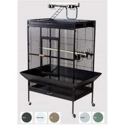 Prevue Pet Products 3154BLK 36 in. x 24 in. x 66 in. Wrought Iron Select Cage - Black