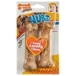 Nylabone NEN202TPW Nylabone Nubz Chicken Flavor Dog Bones - ; Pack - 2