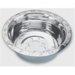 QT Dog SS0214 96 Ounce Embossed Rim Standard Food Bowl